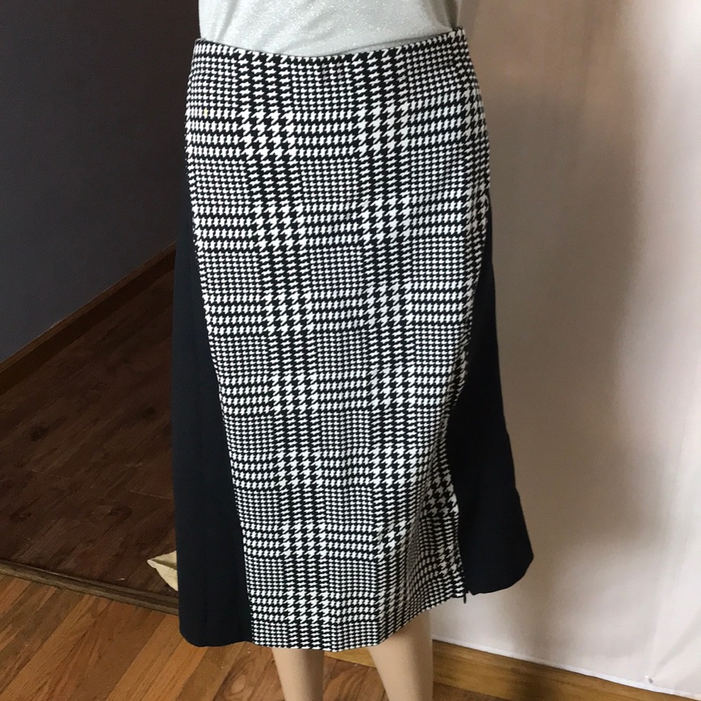 Lane Bryant Houndstooth Color Block Skirt Size 28 - image 1